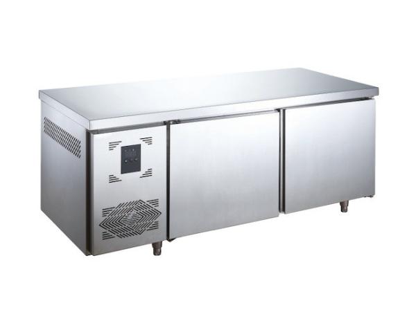 Commercial 3-Door Counter Refrigerator 230L Stainless Steel Worktop Fan Cooling Workbench for Kitchen Use