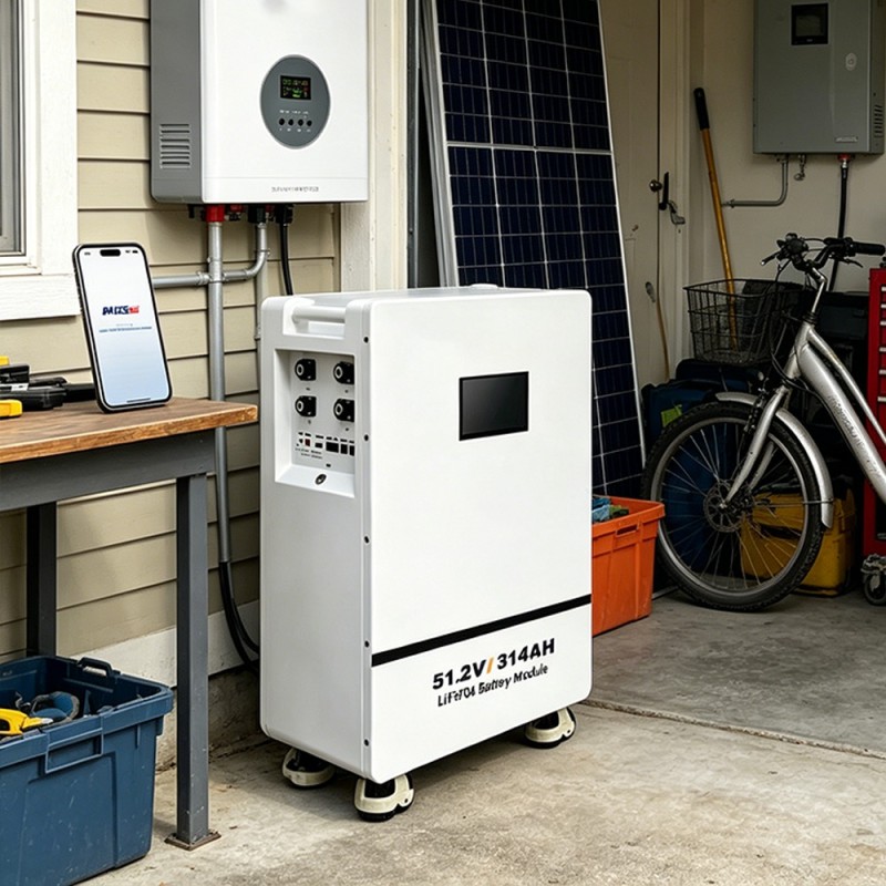 16kWh LiFePO4 Rollable Battery with 10kW Max Load for Solar ESS