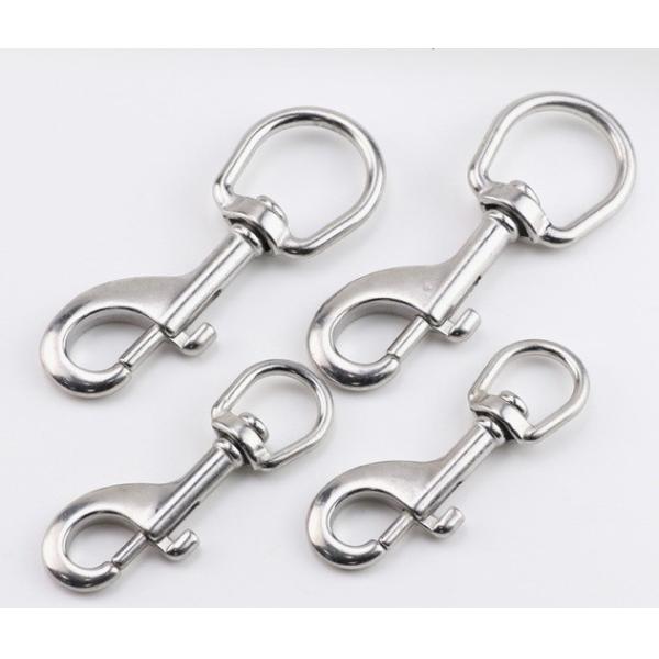 Electrolytic Treatment Finish 65mm-115mm Stainless Steel Double End Bolt Snap Hook Carabiner for Dog Leash Scuba Accessories