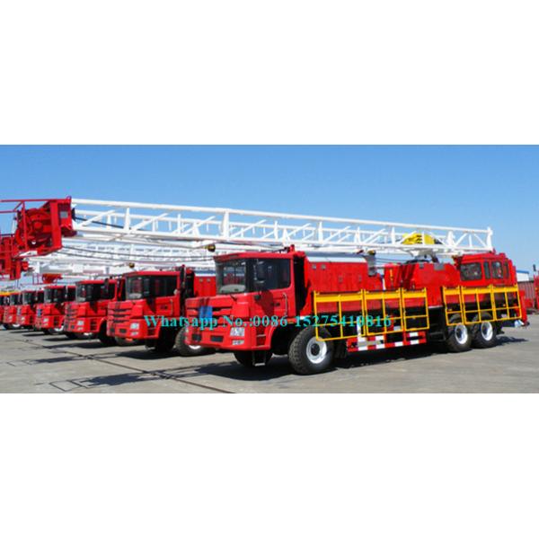 Red Pile Drilling Machine Water Well Drilling Truck ZJ10 / 900CZ 1000m Drilling Depth