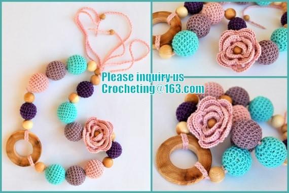 Amigurumi funny toy Nursing necklace Breastfeeding necklace teething toy