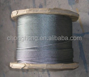 Résistance à la traction élevée câble en acier à bobine verrouillée pour téléphérique de transport de passagers en acier au carbone galvanisé