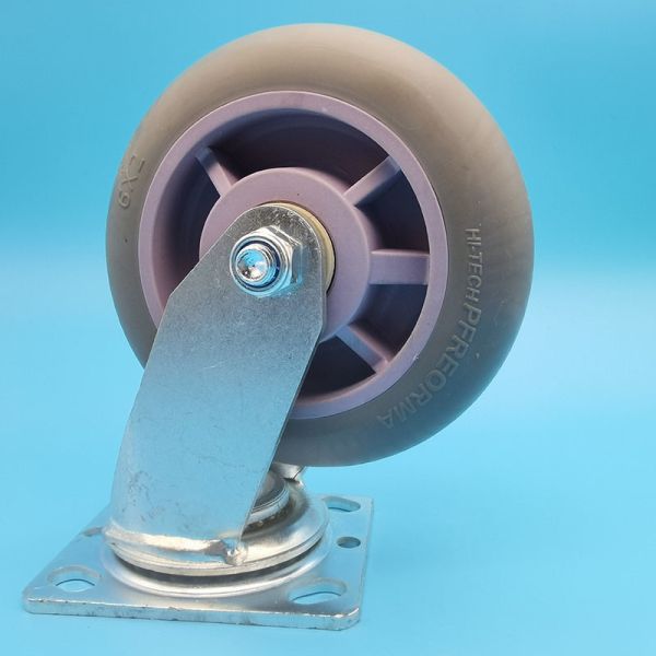 Industrial Heavy Duty Casters Wheels Load Bearing Tpr Rubber Core Casters Singel 6 Lockable Rigid Swivel  Equipment Workstations