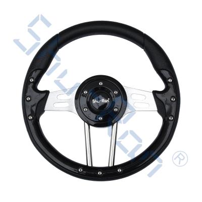 Aperto preto do aviador 4 do carrinho de golfe/volante de alumínio escovado dos raios