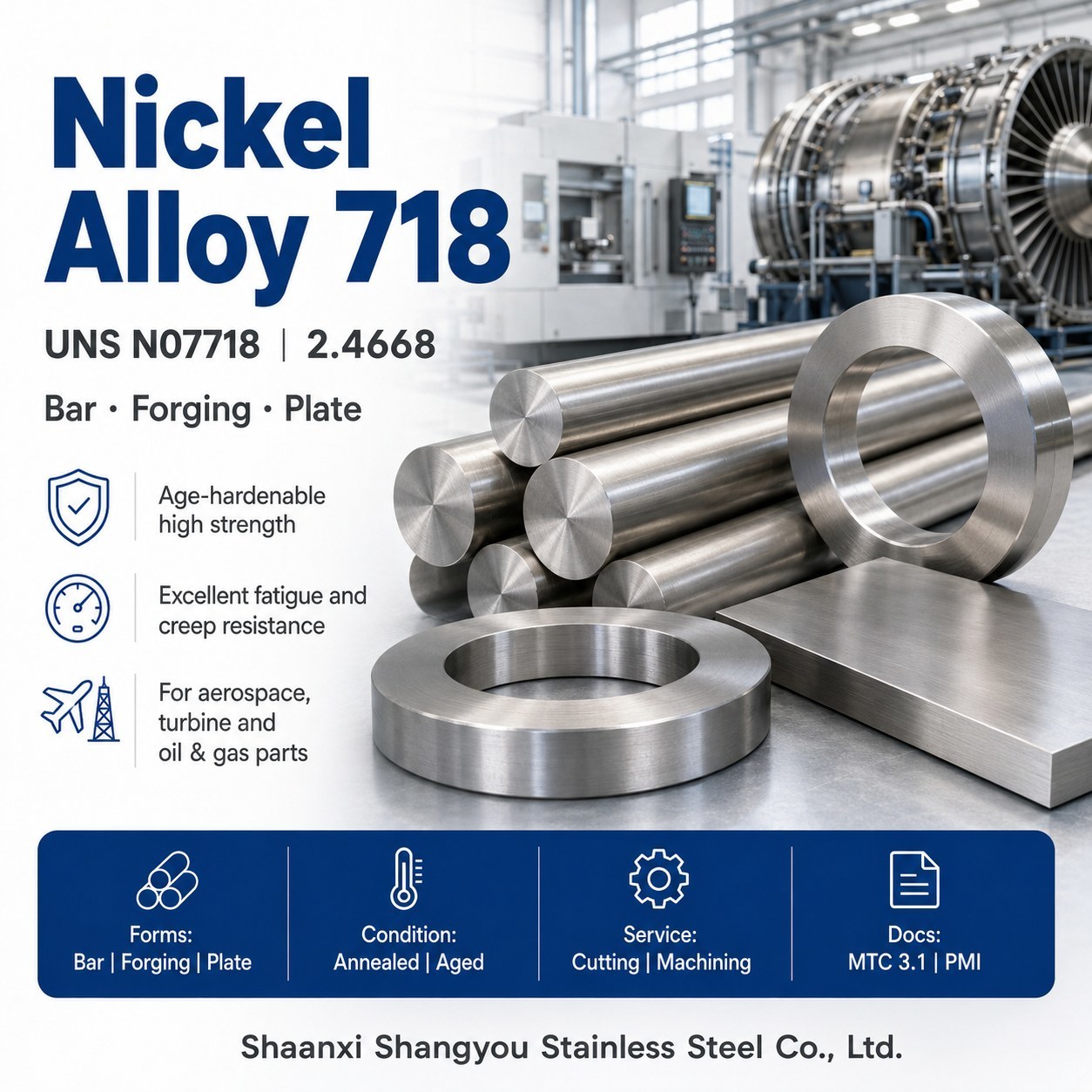 Nickel Alloy 718 | UNS N07718 High-Strength Superalloy