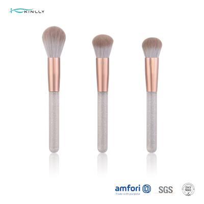 Escova de mistura da sombra plástica sintética do punho 3pieces do cabelo