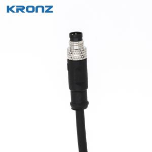 M8 円形接続器 IEC 61076-2-104 15m PVCケーブル 防水 IP67 男性接続器