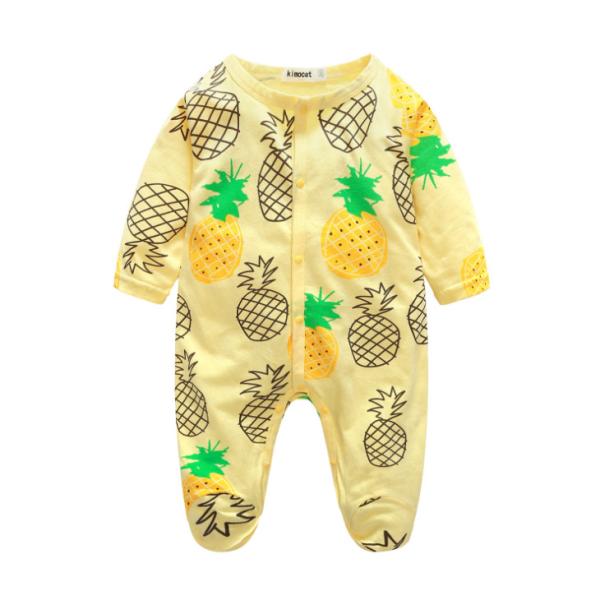 Custom Pattern Print Newborn Cotton Romper , Organic Cotton Baby Clothes