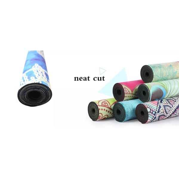 1830*680*1.5mm Suede Rubber Yoga Mat Anti Slip Natural Rubber Exercise Mat