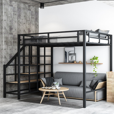 Strong Bunk Bed Frame Modern Double Bunk Beds with Desk and Storage Drawers