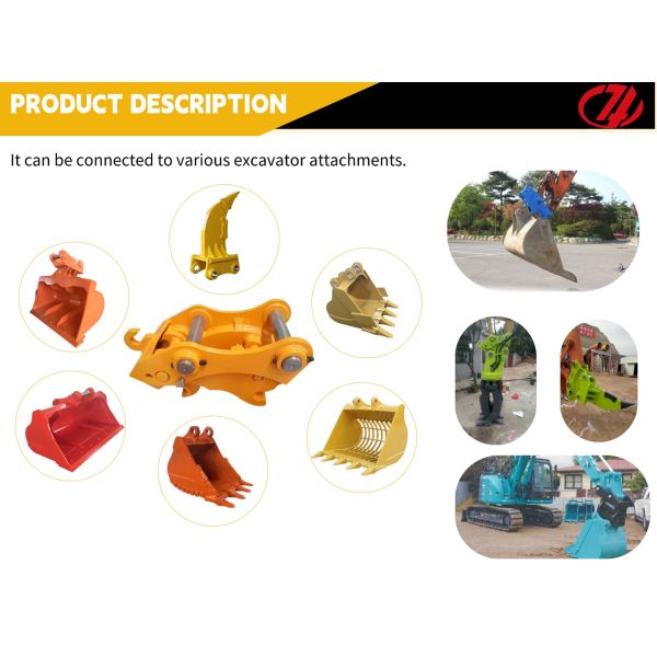 Mechanical Quick Hitch Connector Quick-change Excavator Attachments for 4-8 Ton Excavators
