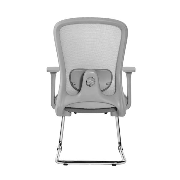 High Quality Metal Legs Gray Mesh Office Ergonomic Chair Without Wheels