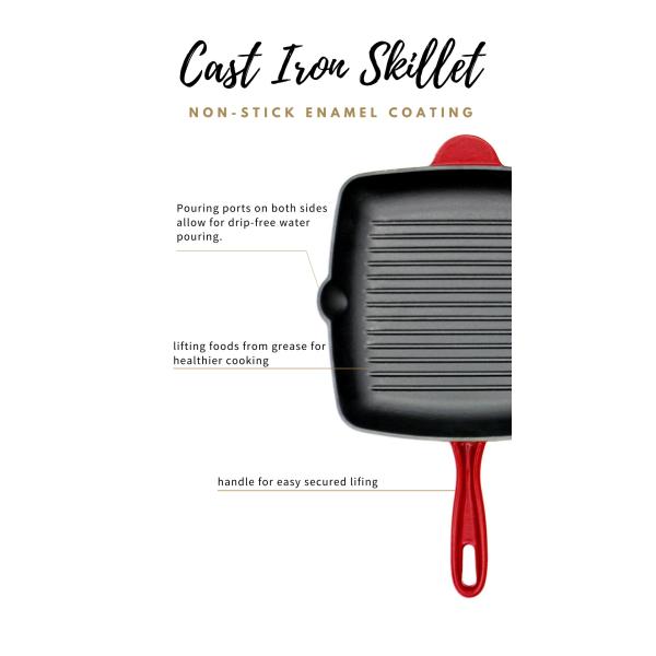 Зеленый покрытый эмалью Fryer литого железа ручки лотка Skillet литого железа не глубокий