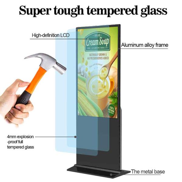 43 65 медленно двигают вертикальный Signage цифров доски экрана Lcd касания игрока рекламы Lcd