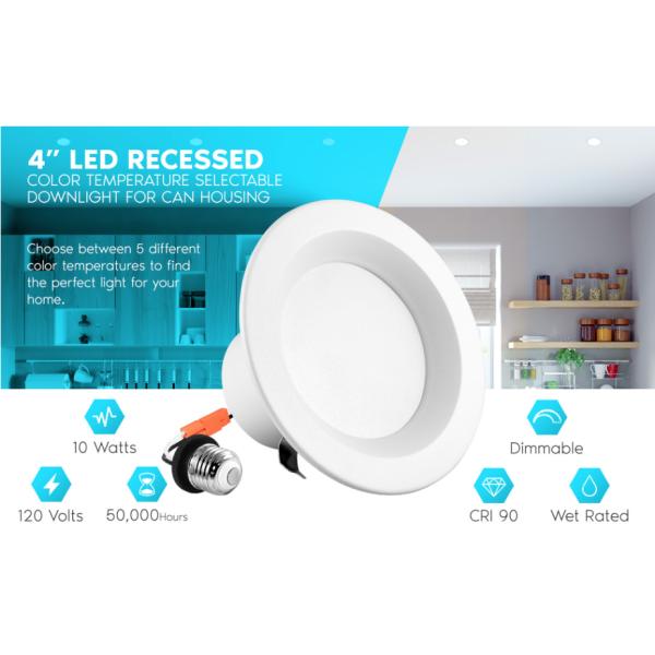 Ceiling Color Changing LED Flush Mount Light 10W 4 Inch 750lm For Bedroom