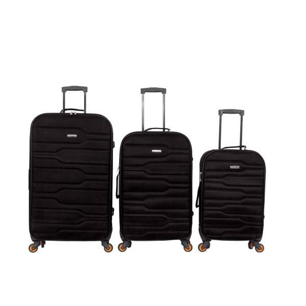 Black 0.8mm Aluminum 170T ODM EVA Expandable Luggage