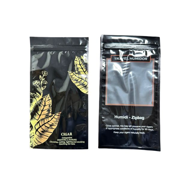 Customizable Moisture-Retaining Cigar Flat Seal Bag with 69% Humidity Retention Eco-Friendly 3-Side Seal Made of CPP Plastic