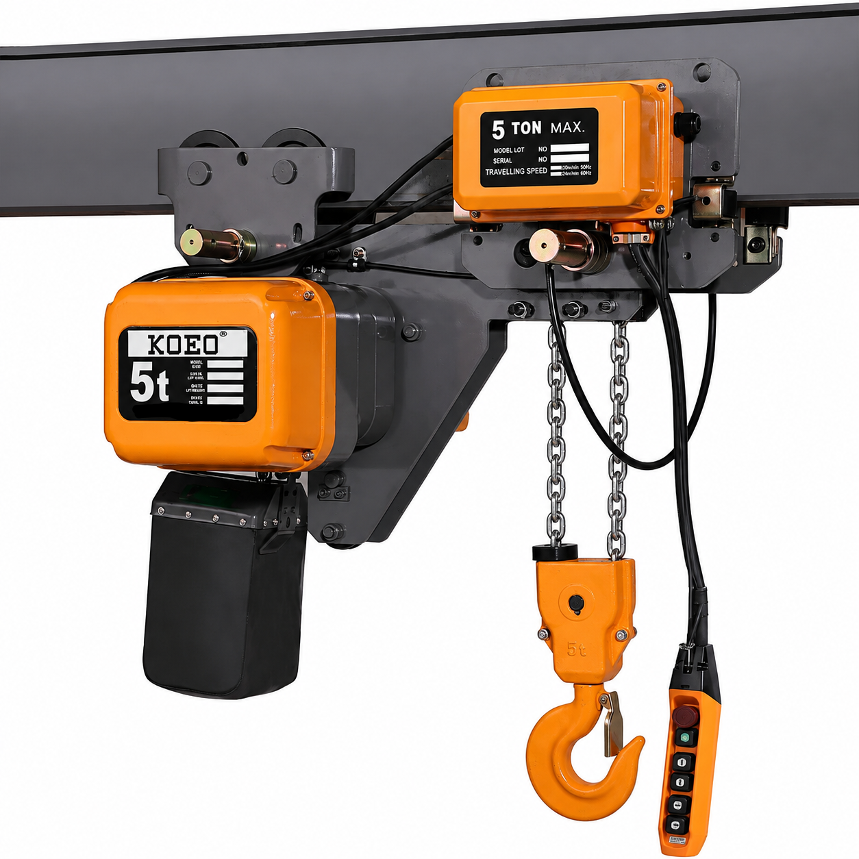 IP55 Dual Motor Heavy Duty Chain Hoist 380V 5 Ton Electric Chain Hoist
