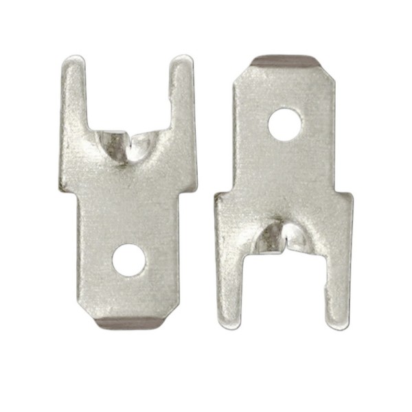 187 Anti-reverse Tab Terminal, 0.5mm & 0.8mm Thickness Brass Tin Plated Discrete Loose PCB Power Terminals for Small Home Appliances