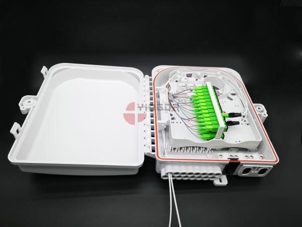PC impermeável Polo do porto da caixa terminal 24 da fibra ótica de IP65 Ftth/fixado na parede materiais