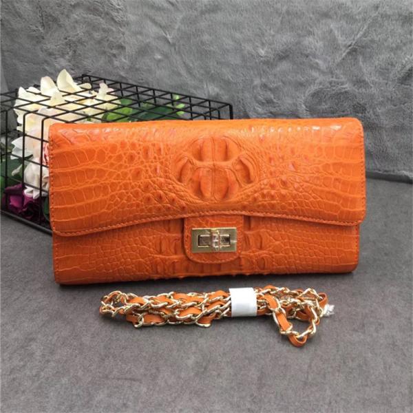 Exotic Alligator Skin Female Small Clutch Purse Authentic Real Crocodile Leather Women Flap Bag Lady Cross Shoulder Bag
