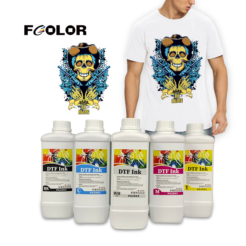 FCOLOR Direct to Film Digital Printing with DTF A3 Film Powder DTF Ink for DTF DTG L1800 EPSON I3200 Printer