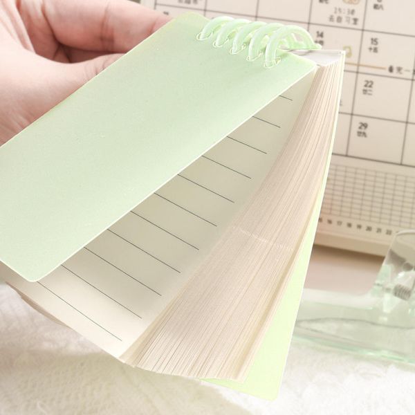 A7 Portable Notebook with Top Spiral Coil Hardcover Paper PP Cover for Students' Notes Planner Diary School Office Supplies