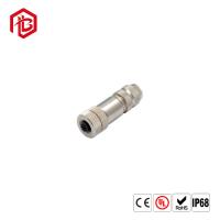 IP67 type femelle imperméable connecteur de carte PCB de bâti du panneau 3/4/5/8/12/17P de l'aviation M12 avec le Pin protégé