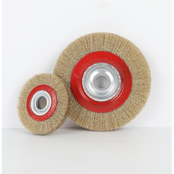 SGS 0.3mm Copper Plated Steel Polishing Roller Brush Yellow Hard Plastic