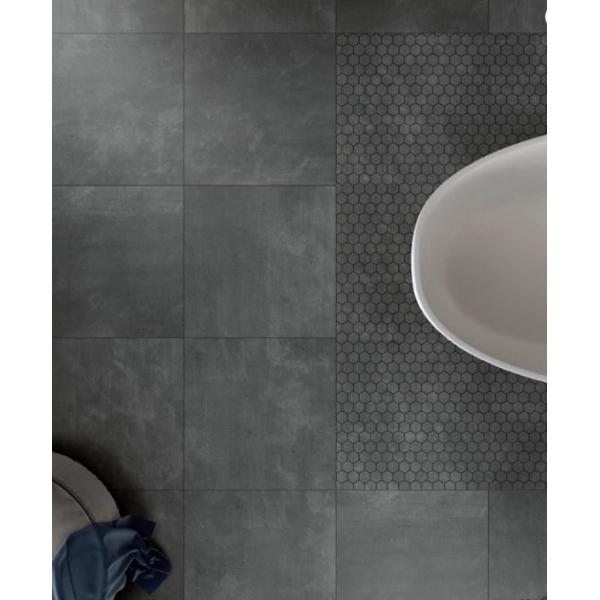 Черный камень цемента цвета выглядит кафельным деревенским фарфором для не плиток пола Bathroom выскальзывания