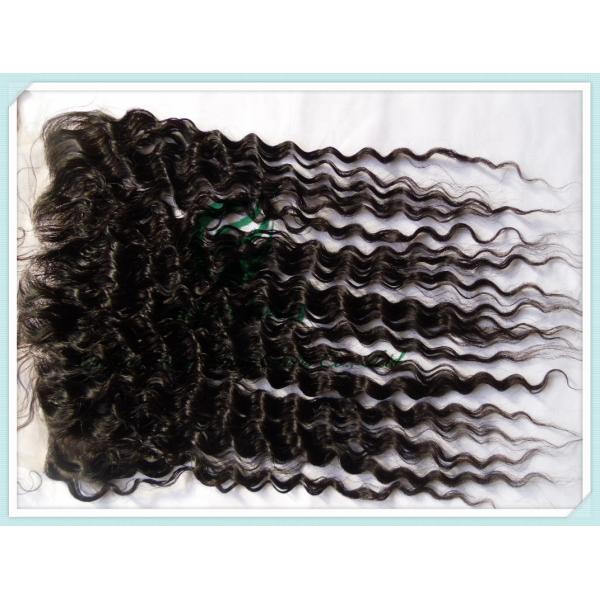 Malaysian virgin remy hair lace frontal 13''x4'' ,natural color deep wave 10''-24''