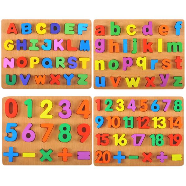 Sample Charge Free Wooden Alphabet and Number Puzzles for Educational Development