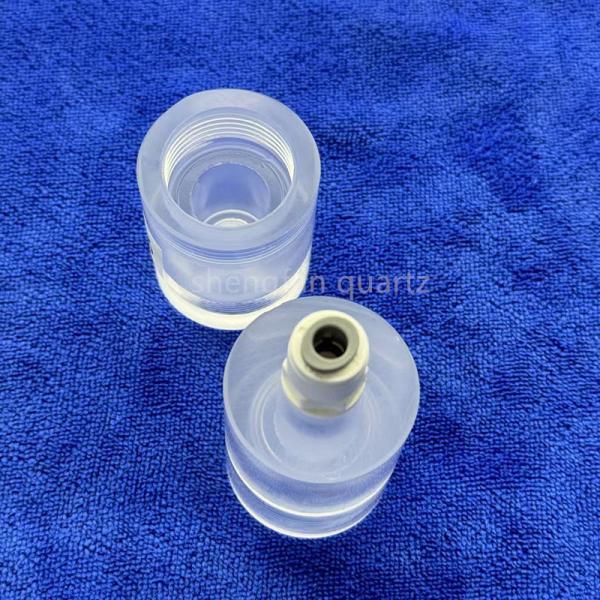Fused Silicon Sealed Quartz Thread Pipe / Science Lab Glassware