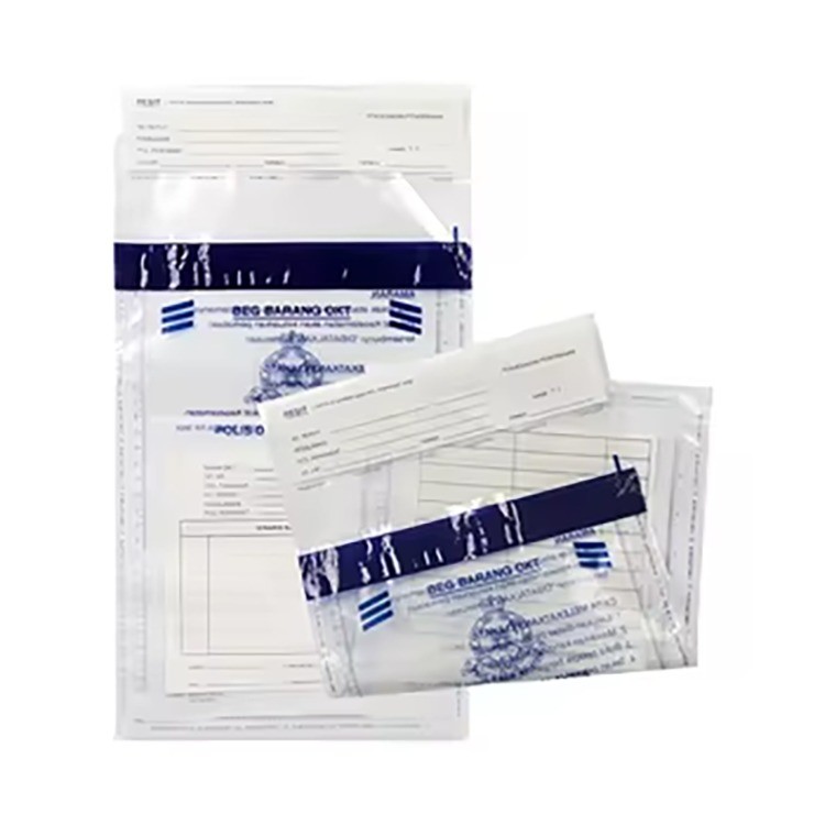 Hot Selling High Security Tamper Evident Bag with Serial Number Tracking for Cash Transport