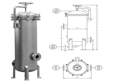 Universal Design Water Filter Bag Housing For Coconut Oil Processing Machine