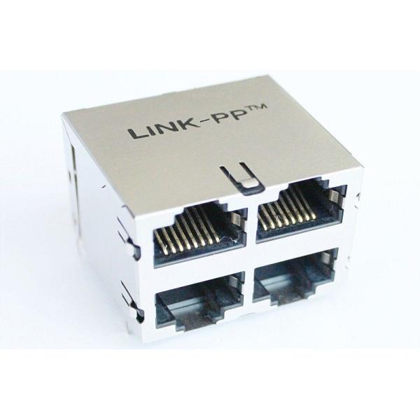 PC Mainboard RJ45 empilé par norme Magjack avec l'Étiquette- SI-30159-F de LED