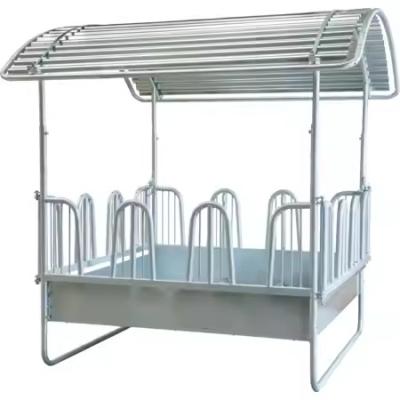 1.75m Customized Square Hay Feeders For Cattle Horse Eating With Roof