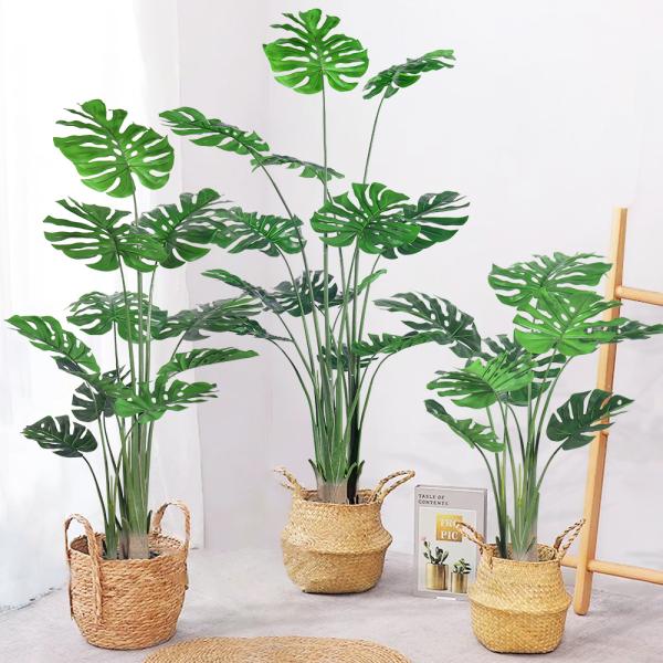 artificial plants manufacturers​ Lifelike Realism 6ft monstera plant​ for Home and Office Decoration