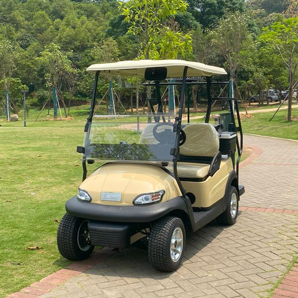 2 Passengers Aluminum Chassis Electric Golf Cart With 48V Lithium Battery Long Range High Climbing Ability