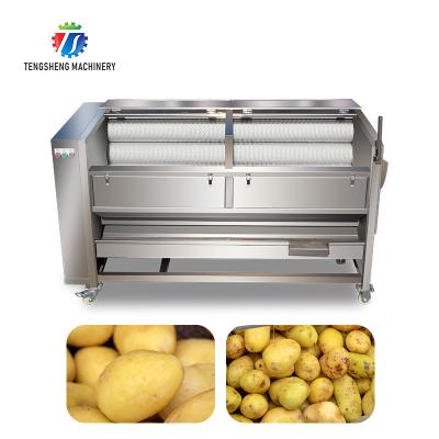 Do rolo vegetal da escova da máquina da lavagem e de descascamento da batata 1500KG/H equipamento de limpeza industrial