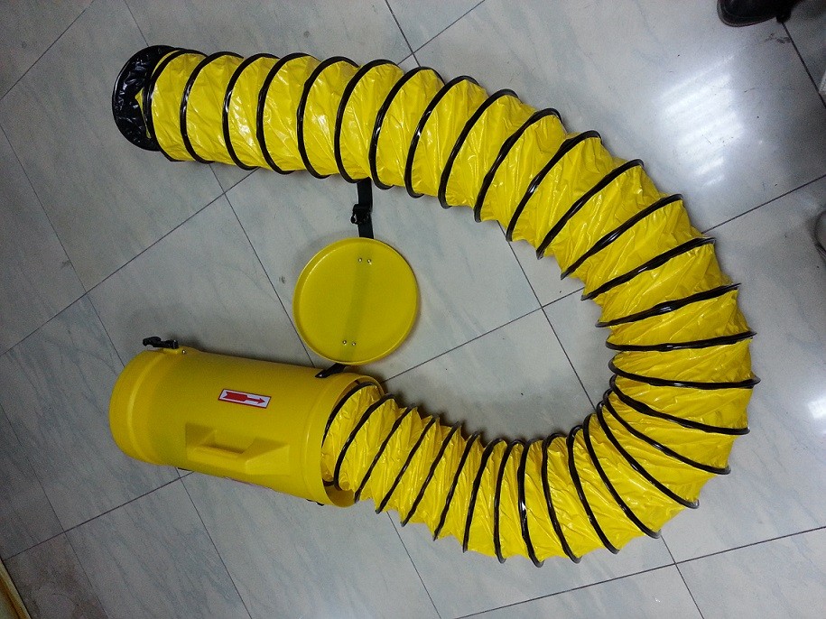 Portable plastic fan with hose