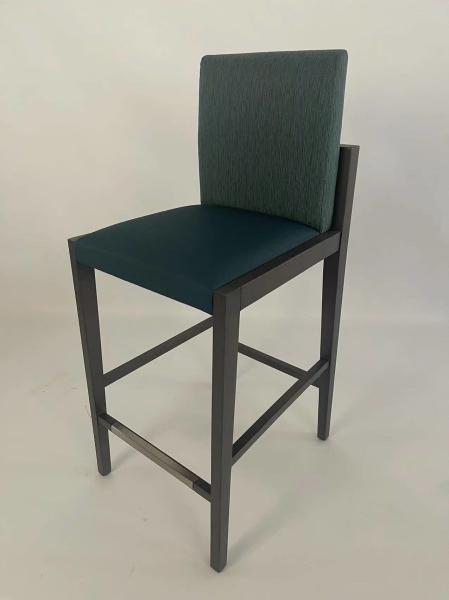 High Density Sponge Wrapped Upholstered Barstool Chair For Apartment