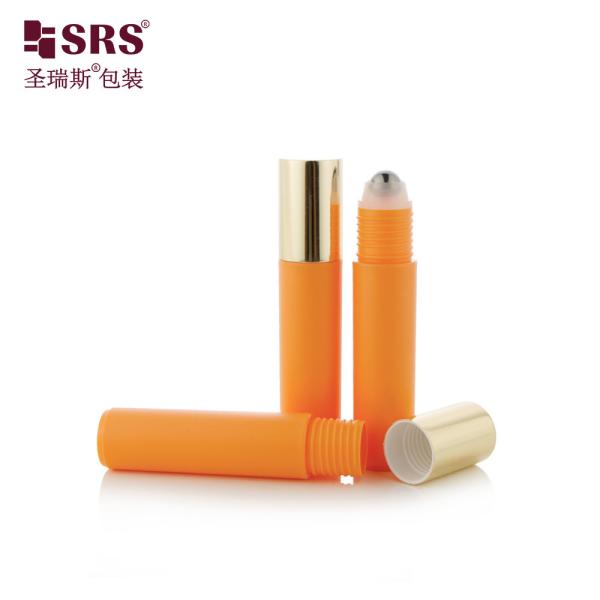 RPA-10ML Injection Custom Color Glossy Frosted Plastic PP PCR Roller Steel Ball Eye Serum Massage Bottle Container