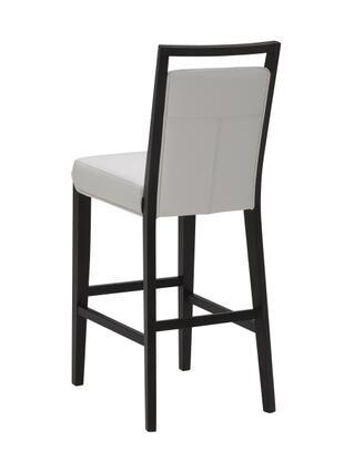 Beech wood frame white pu/leather upholstery wooden barstool/counter stool