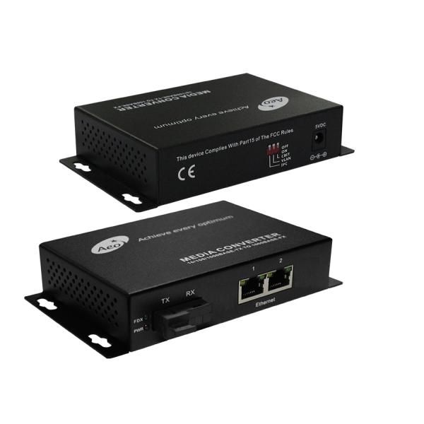 Конвертер 2 средств массовой информации порта сети стандарта Ethernet коммерчески, режим конвертера средств массовой информации оптического волокна одиночный