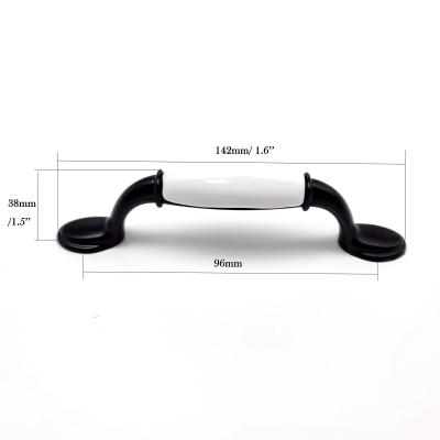 Botão branco da gaveta do vintage da cerâmica do punho liga de zinco do OEM 142mm