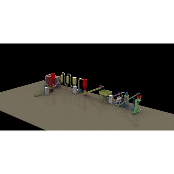 1ton -10Tons Biomass Pellet Production Line Sawdust Pine Wood Pellet Machine