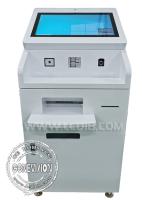 Kiosque bancaire en libre-service automatique avec écran tactile 32 pouces, imprimante thermique en papier A4 et scanner de code QR