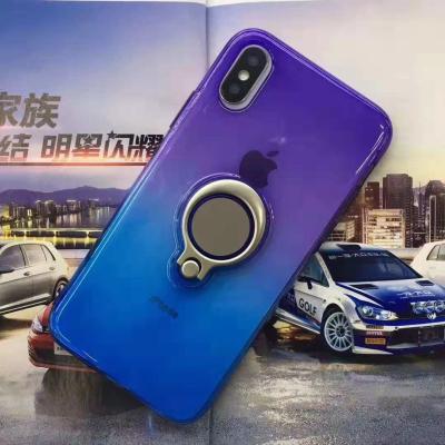 Double Color Gradient Ring Magnetic Car Mount Holder Soft TPU Case Back Cover For Xiaomi Redmi NOTE6 Pro Redmi S2/Y2 Mi8