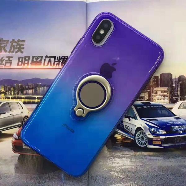 Double Color Gradient Ring Magnetic Car Mount Holder Soft TPU Case Back Cover For Xiaomi Redmi NOTE6 Pro Redmi S2/Y2 Mi8
